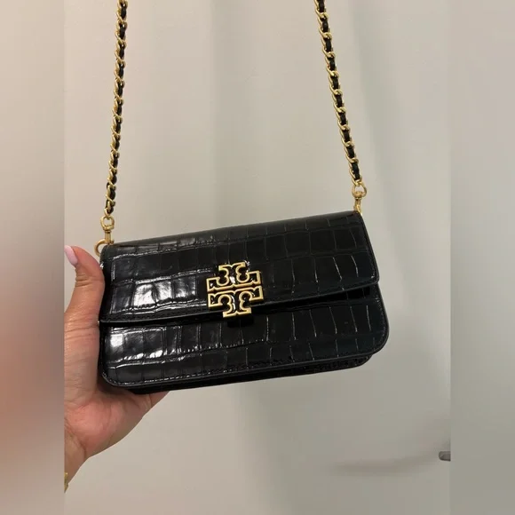 Tory Burch Britten Croc Leather Crossbag - Picture 4 of 14